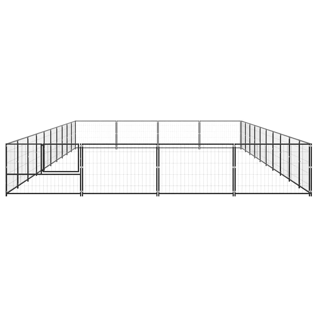 Canil para cães 40 m² aço preto - Image 4