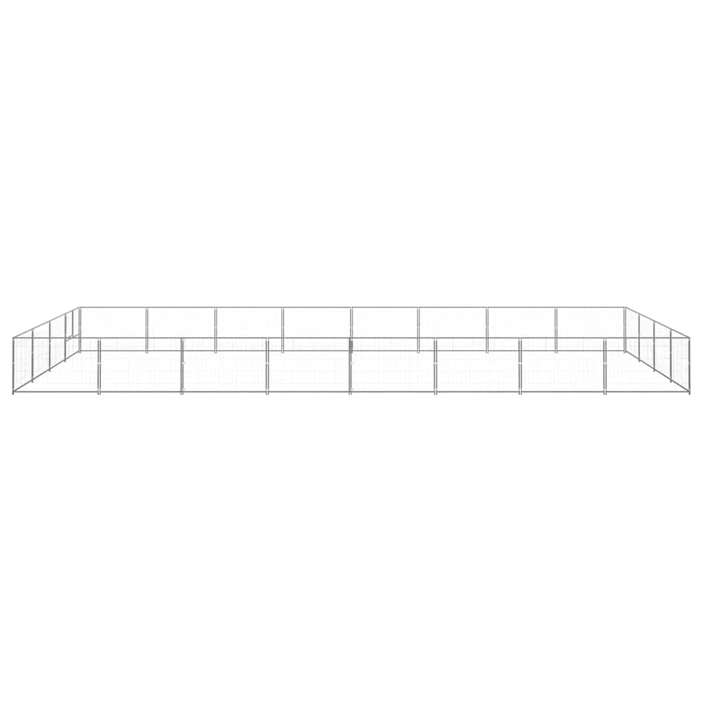 Canil para cães 32 m² aço prateado - Image 3