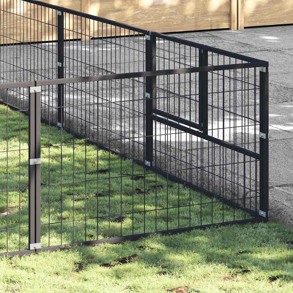 Canil para cães 35 m² aço preto - Image 2