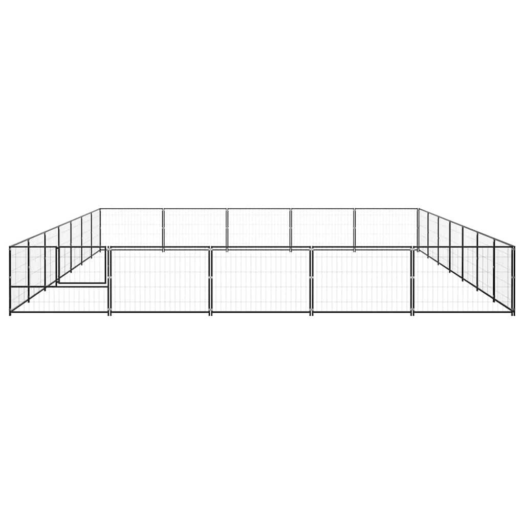 Canil para cães 35 m² aço preto - Image 4
