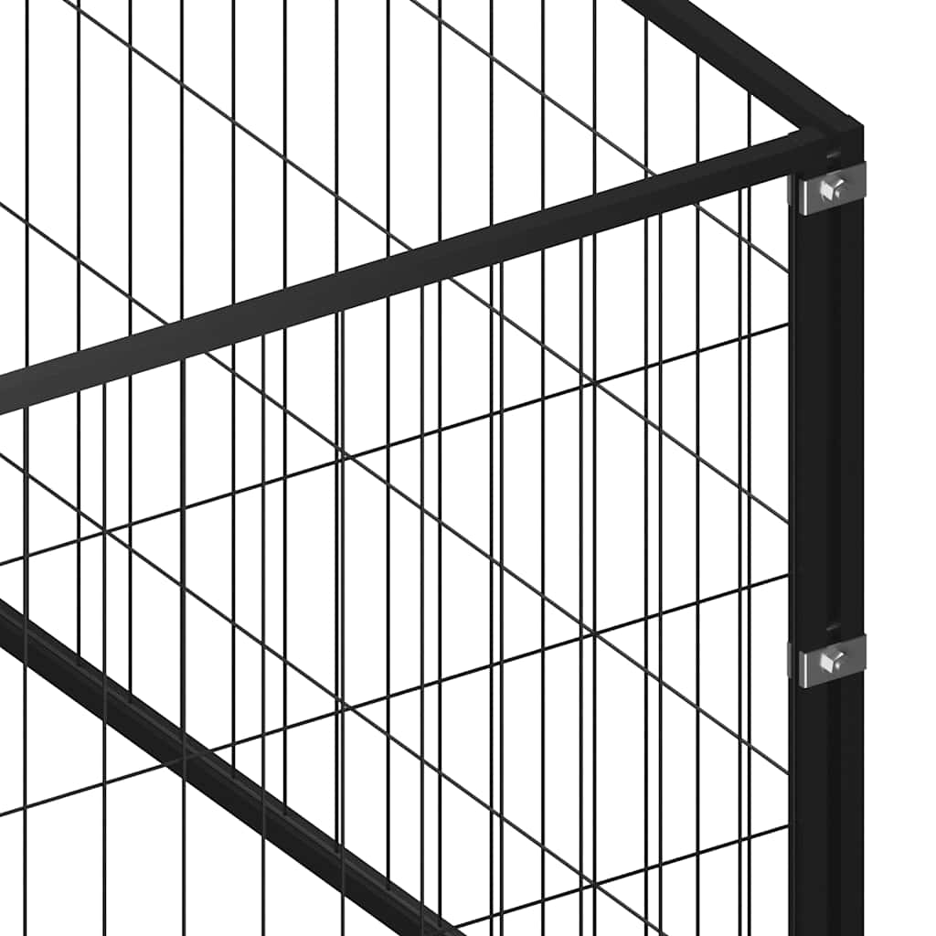 Canil para cães 35 m² aço preto - Image 5