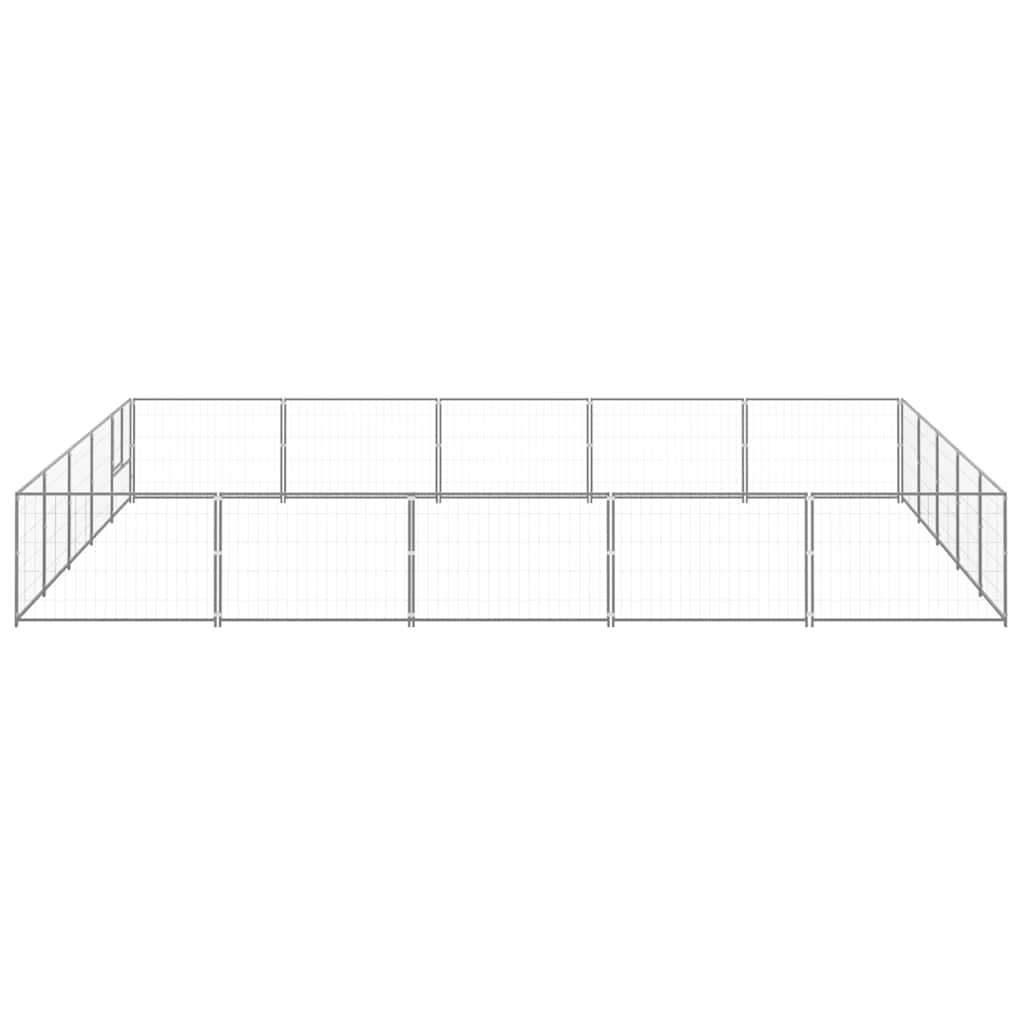 Canil para cães 25 m² aço prateado - Image 3