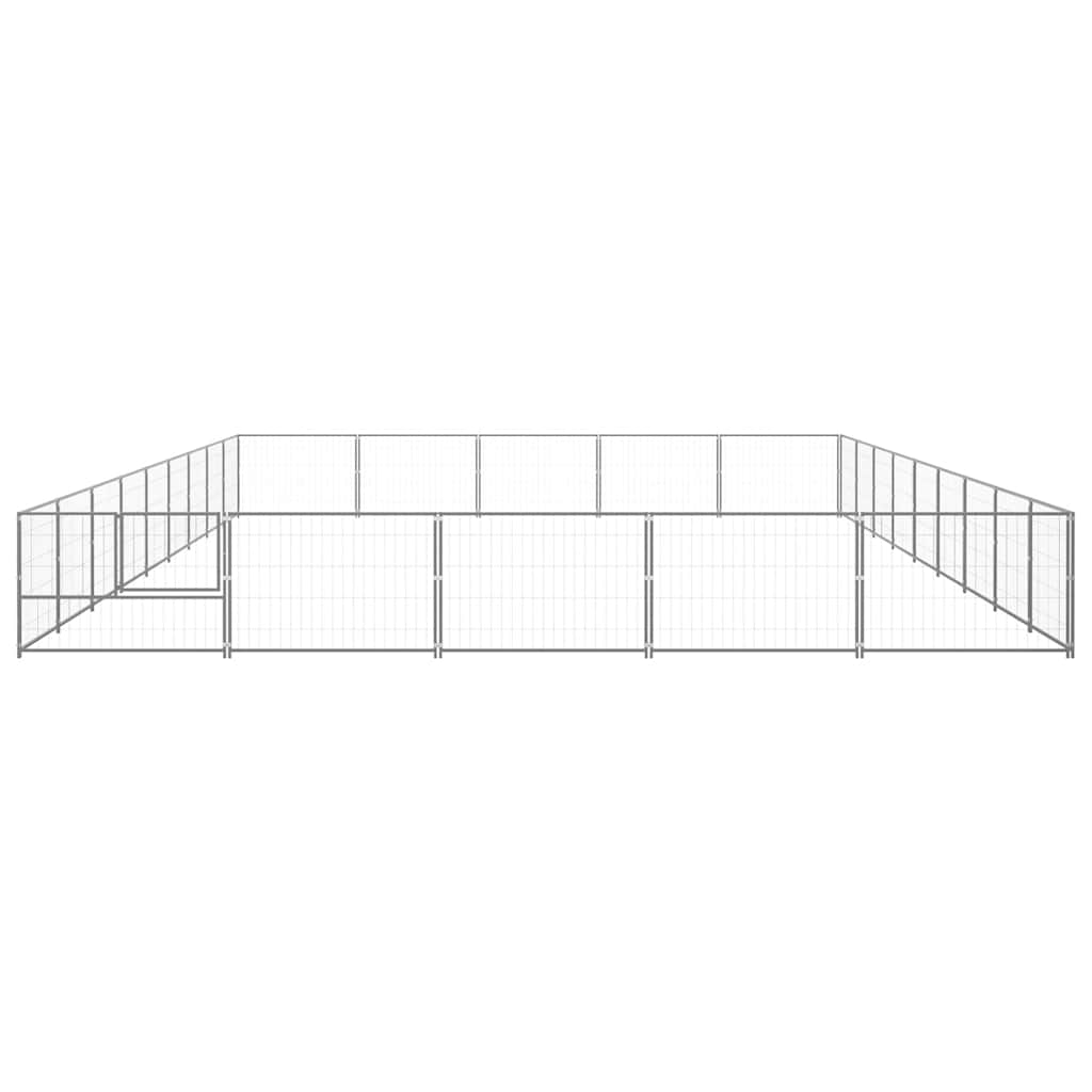 Canil para cães 45 m² aço prateado - Image 4