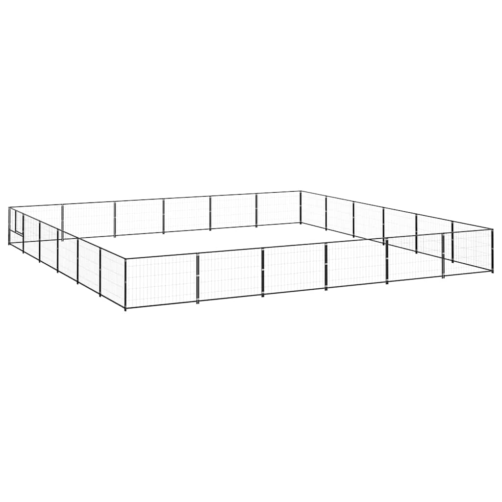 Canil para cães 36 m² aço preto