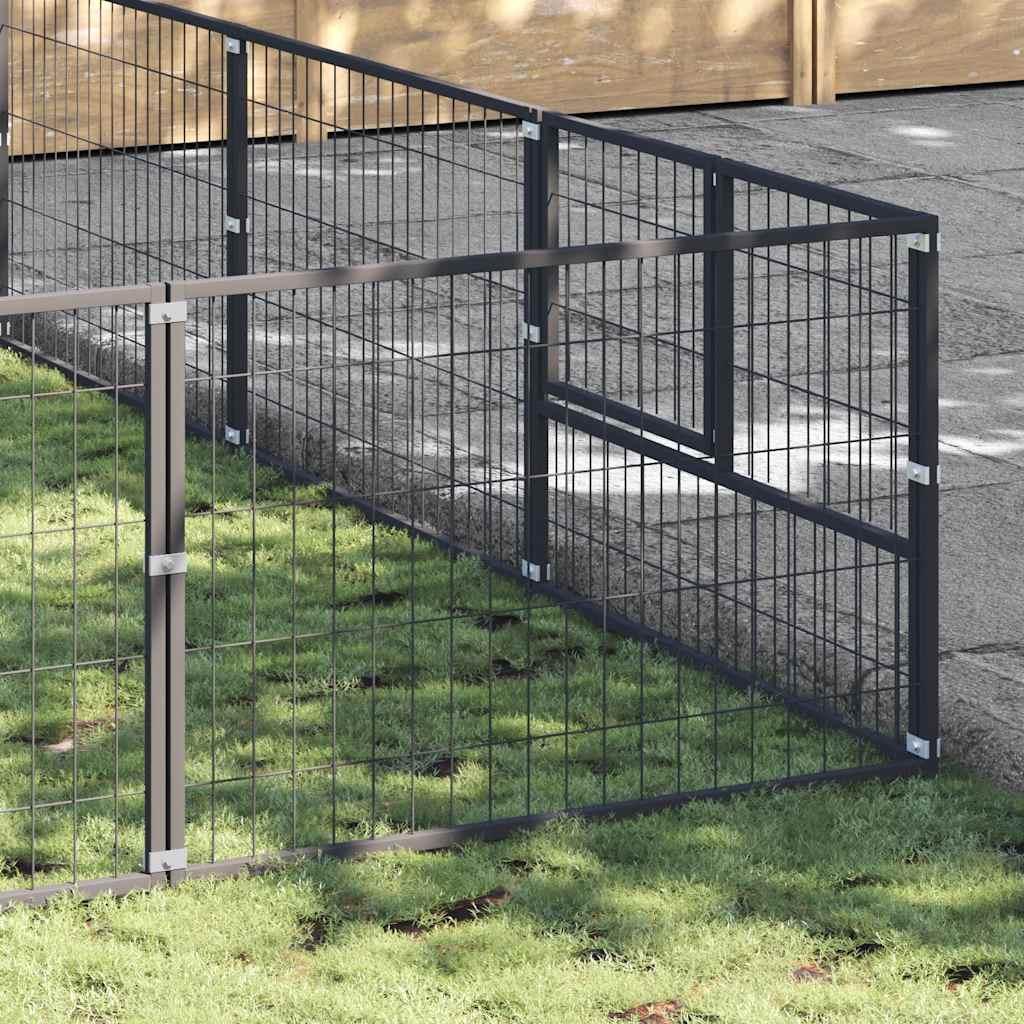 Canil para cães 36 m² aço preto - Image 2