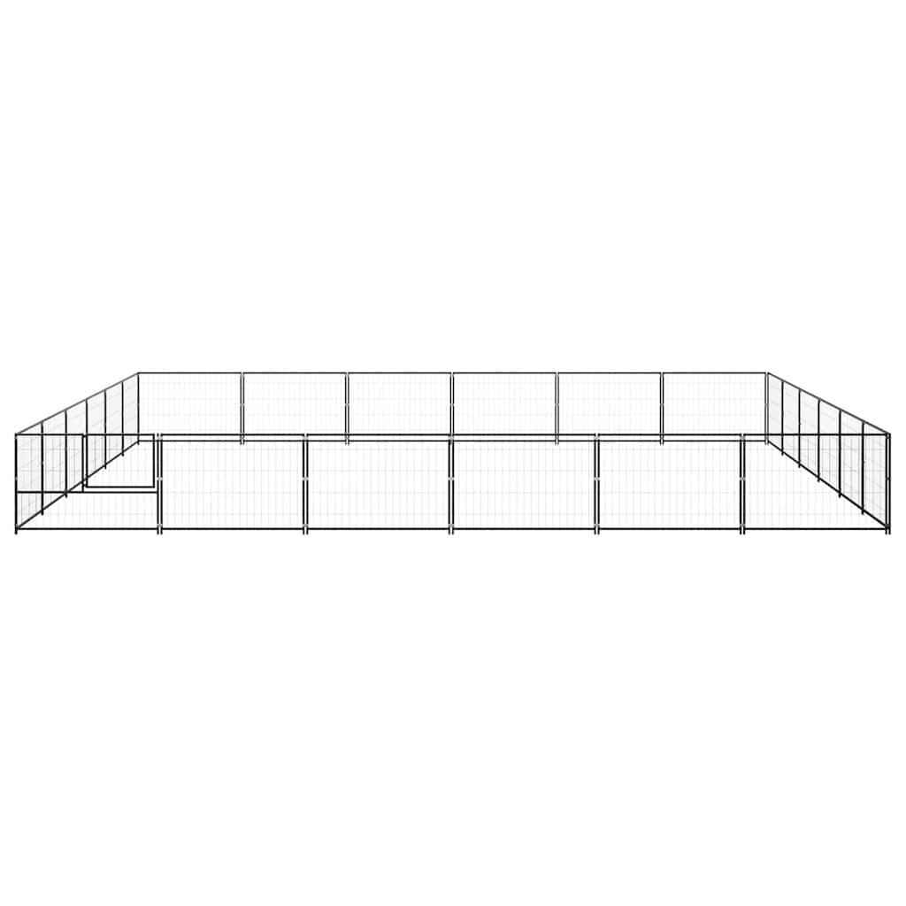 Canil para cães 36 m² aço preto - Image 4