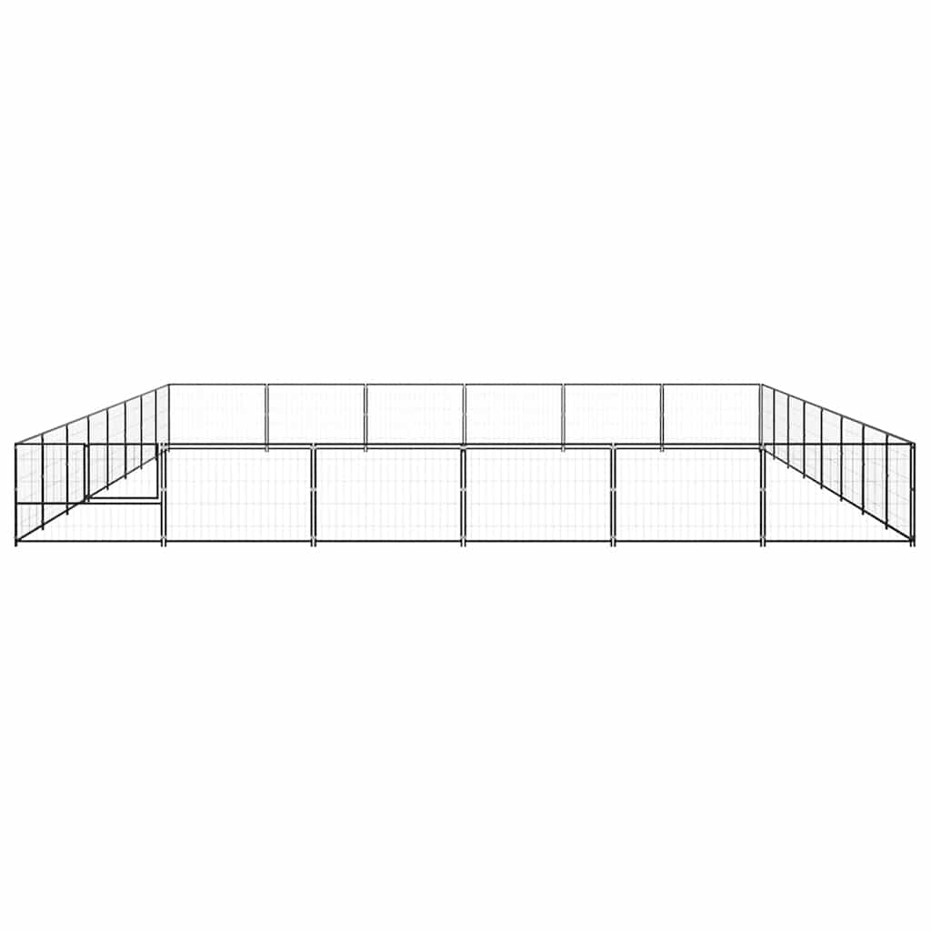 Canil para cães 48 m² aço preto - Image 4