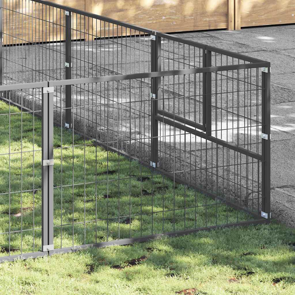 Canil para cães 36 m² aço prateado - Image 2