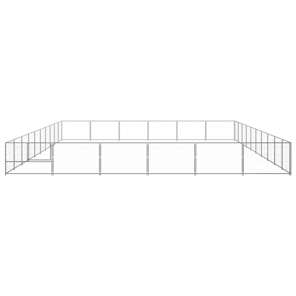 Canil para cães 60 m² aço prateado - Image 4