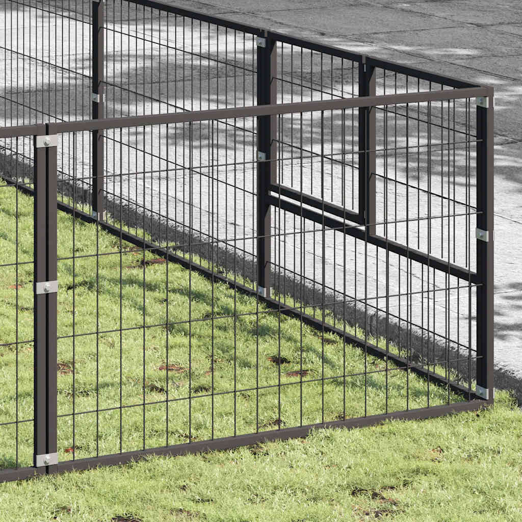 Canil para cães 49 m² aço preto - Image 2