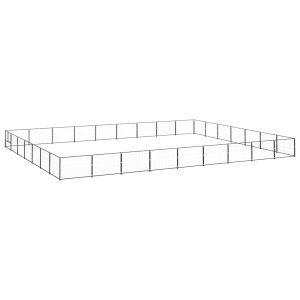 Canil para cães 63 m² aço preto