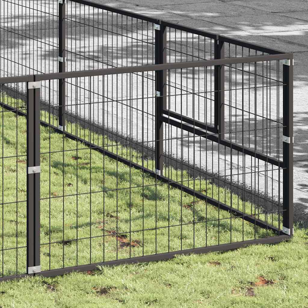 Canil para cães 64 m² aço preto - Image 2
