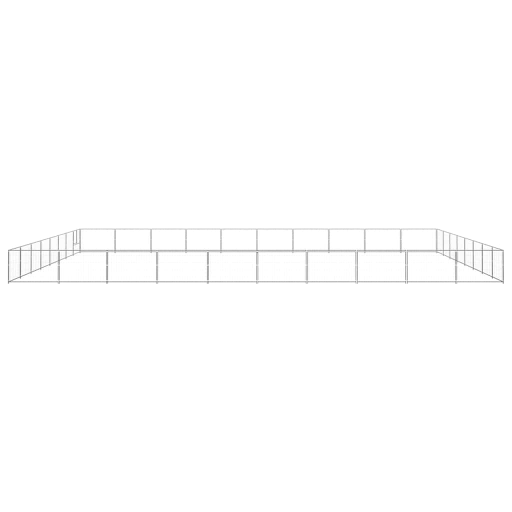 Canil para cães 80 m² aço prateado - Image 3