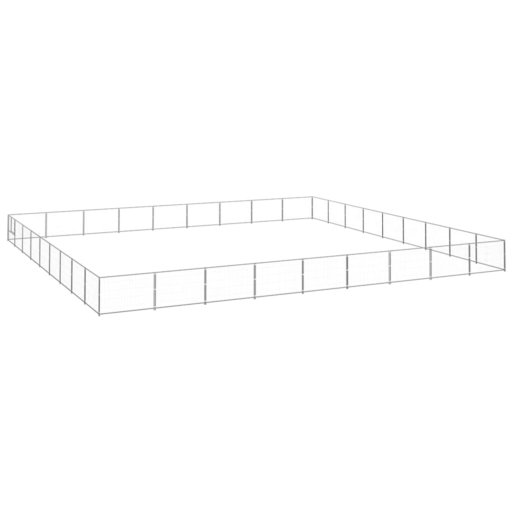 Canil para cães 81 m² aço prateado