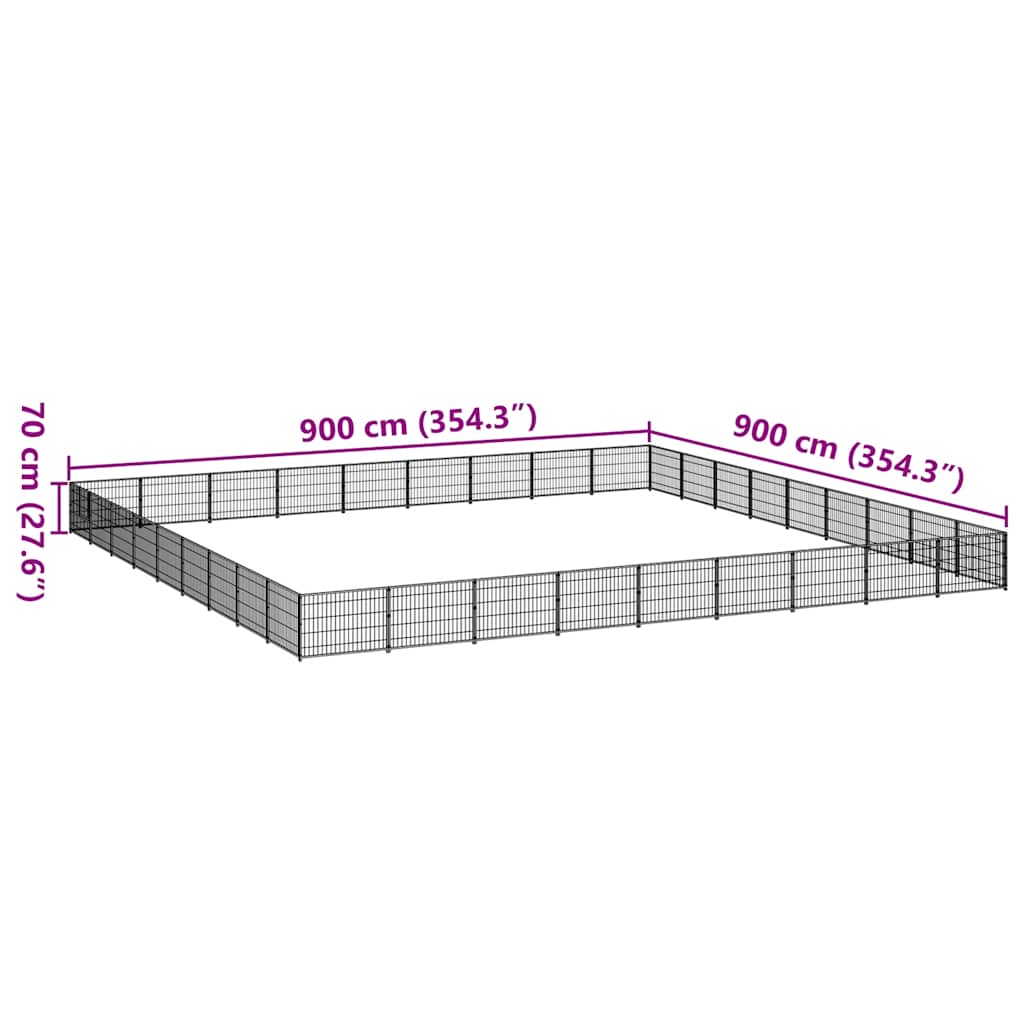 Canil para cães 81 m² aço prateado - Image 6
