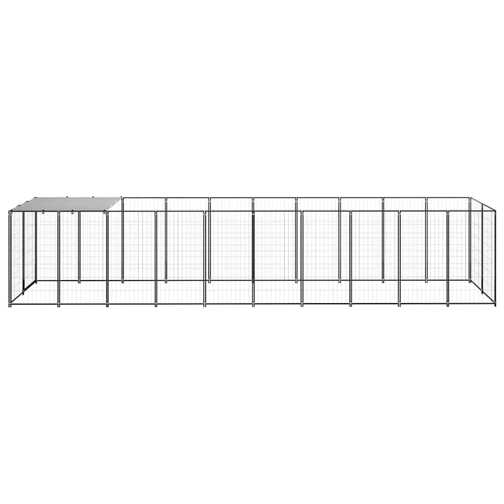 Canil para cães 6,05 m² aço preto - Image 3