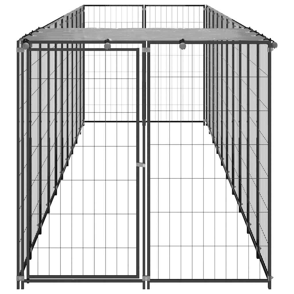 Canil para cães 6,05 m² aço preto - Image 4