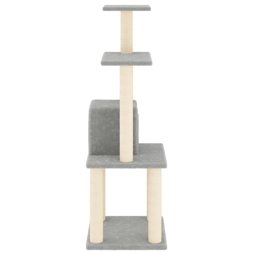 Árvore p/ gatos c/ postes arranhadores sisal 105 cm cinza-claro - Image 3