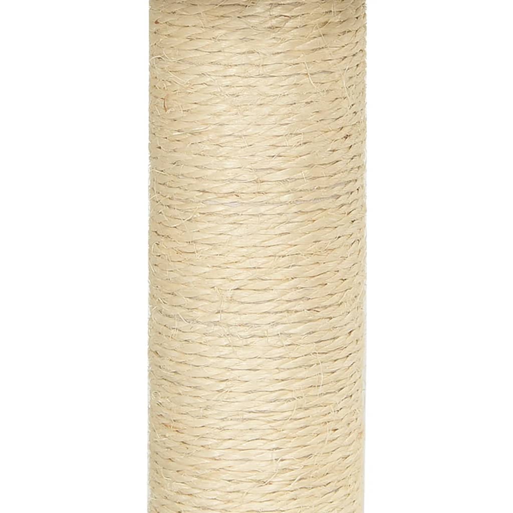 Árvore para gatos c/ postes arranhadores sisal 92 cm cor creme - Image 7