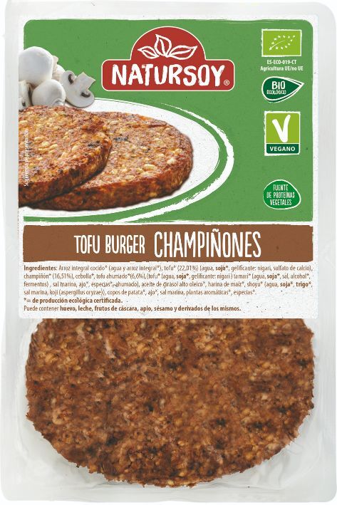 REFRIG HAMBURGUESA DE TOFU Y CHAMPIÑON 2 UND. 160 g Natursoy