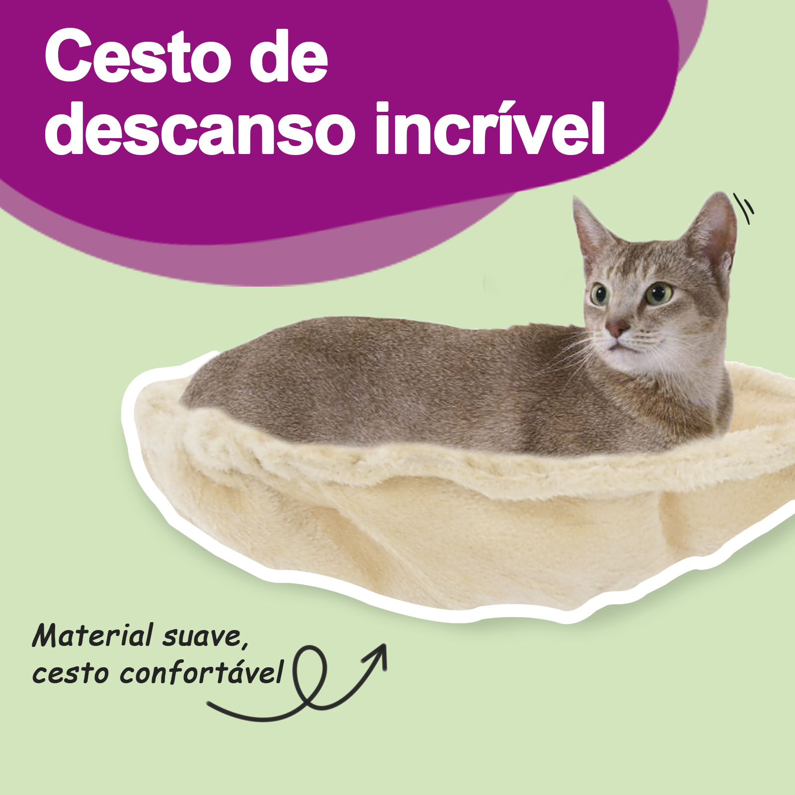 Árvore para gatos c/ postes arranhadores sisal 183 cm cor creme - Image 8