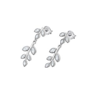 PAR DE BRINCOS LOTUS SILVER, PRATA 925
