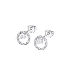 PAR DE BRINCOS LOTUS SILVER, PRATA 925