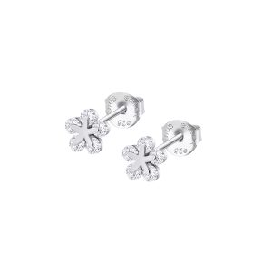 PAR DE BRINCOS LOTUS SILVER, PRATA 925