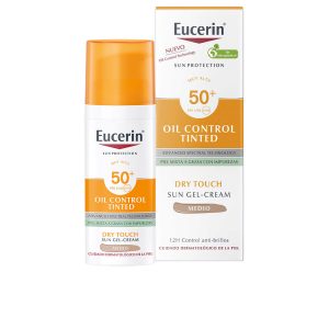 PROTEÇÃO SOLAR óleo toque seco gel-creme cor SPF50+ #médio 50 ml