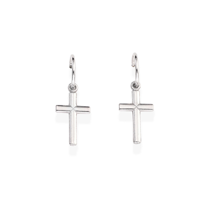 PAR DE BRINCOS AMEN, PRATA 925