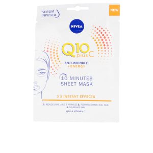 Q10+ VITAMINA C máscara facial antirrugas+energizante 1ud